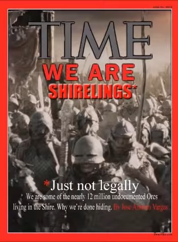 TIME. We are shirelings. Just not legally. We are some of the nearly 12 million undocumented Orcs living in the Shire. Why we're done hiding.