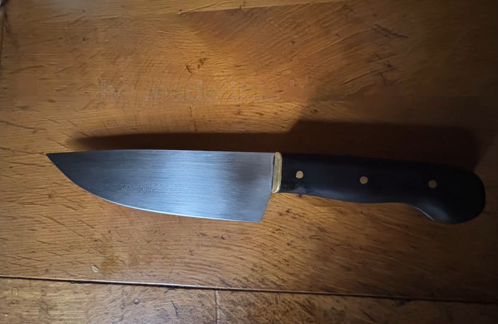 E.g. he made this kitchen knife.